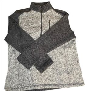 Woolrich Men's Size XL Pullover Sweater Quarter Zip Fleece Cotton Blend Gray